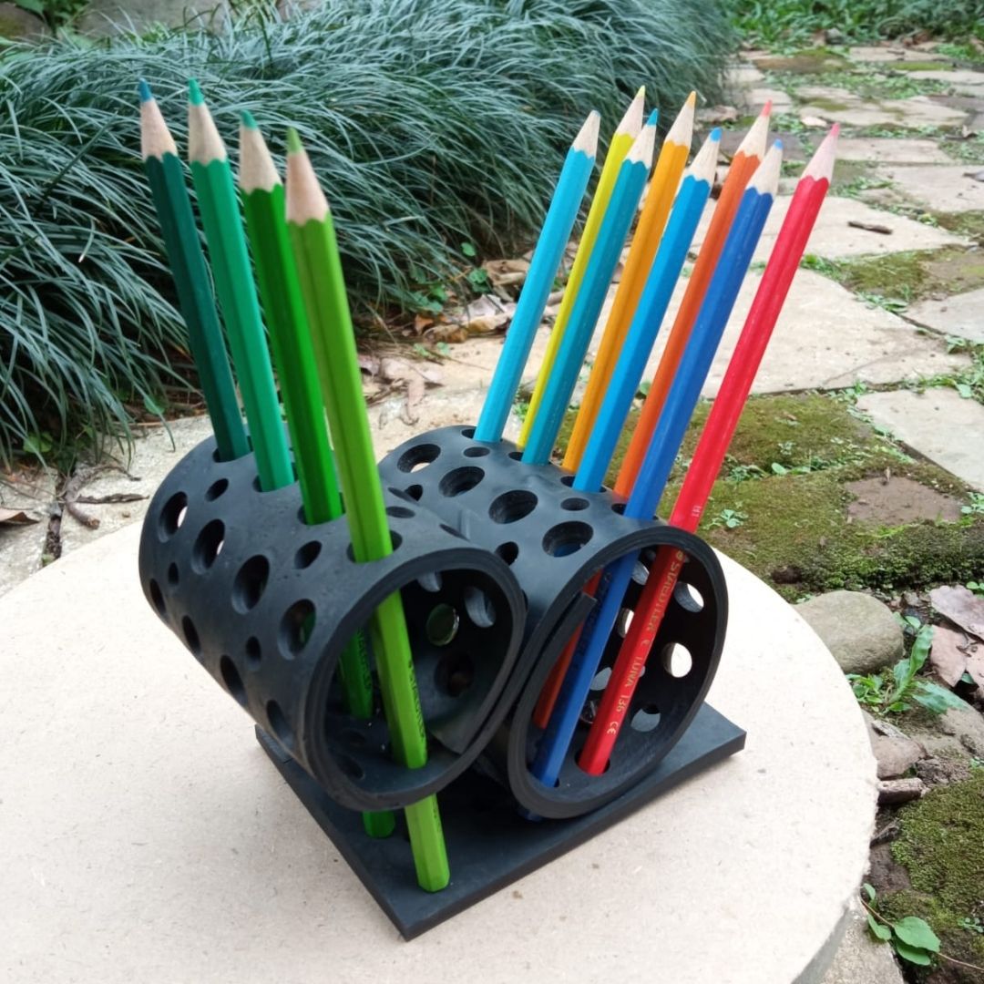 Dotty Multi Design Eco-Friendly Pencil/Pen Holder-4
